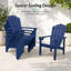 Ensemble de 2 chaises Adirondack empilables en PEHD avec porte-gobelets, chaises d'extérieur toutes saisons Dareona-1090162033-1074399241