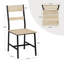 45cm H Metal Slat Back Parsons Chair-827639432