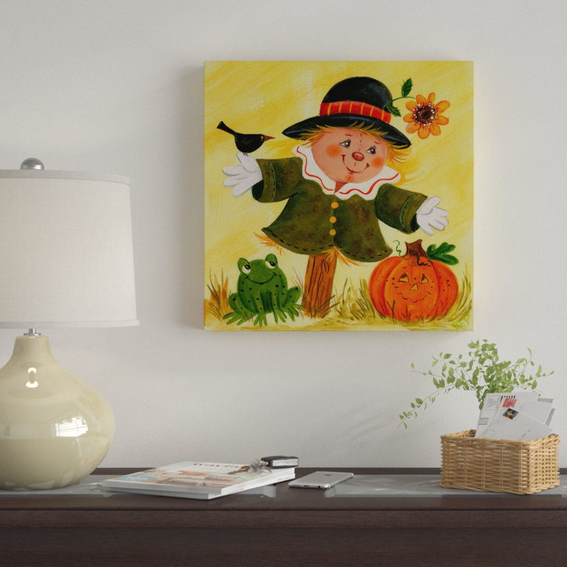 «A Scarecrow and Friends», art sur toile, H 14 po x l 14 po x P 2 po