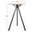 Esmond Round Solid Wood Top Metal Base Dining Table