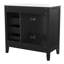 Meuble-lavabo noir de 36 po avec lavabo, bois d'hévéa et matériau, armoire à tiroirs, autoportant, assemblage requis pour le meuble-lavabo, tiroirs autoportants, lavabo en céramique massif, beaucoup de rangement-903084527