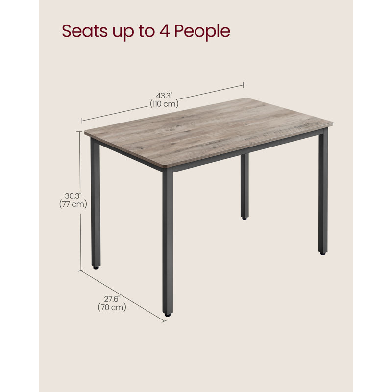 Adrey Metal Base Dining Table, Greige
