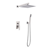 10 Inch Shower Head Bathroom Luxury Rain Mixer Shower Complete Combo Set Wall Mounted