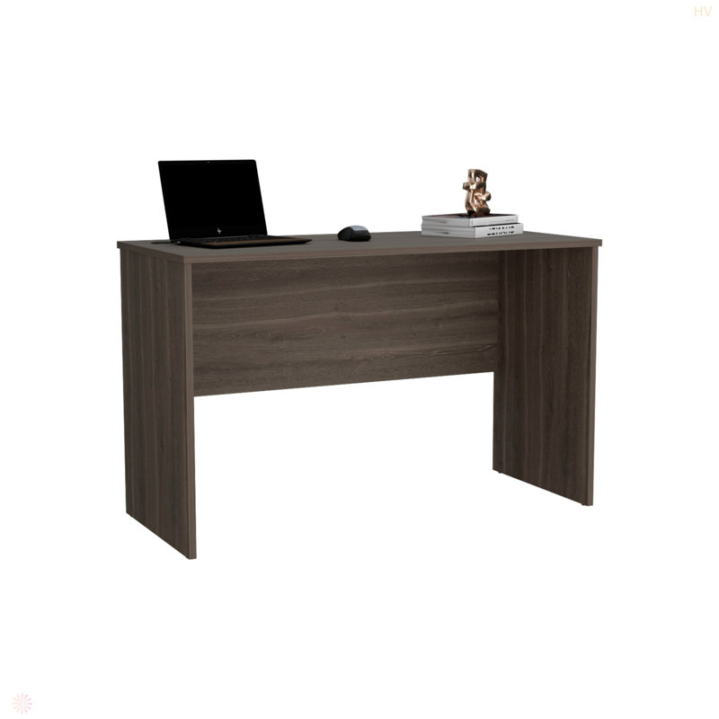 Bureau de travail minimaliste avec gestion des câbles, Gris, H 29,38 po x l 47,2 po x P 20,97 po