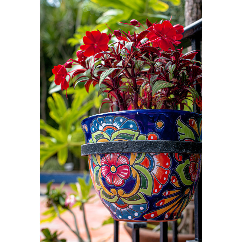 Handmade Ceramic Planter, 7" H x 9" W x 9" D
