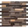 Urban Random Sized Glass Linear Mosaic Wall Tile