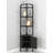 62-Inch Tall 4-Tier Corner Bookshelf With Cabinet, X-Shaped & Diamond Design For Living Room Storage-819901851