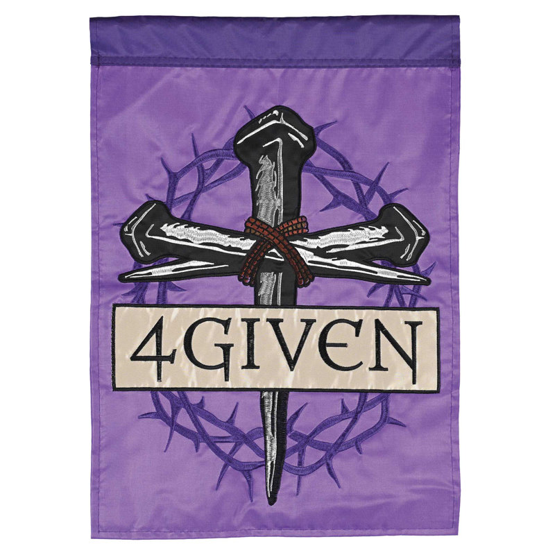 Drapeau 1 croix 3 clous 4 13x18