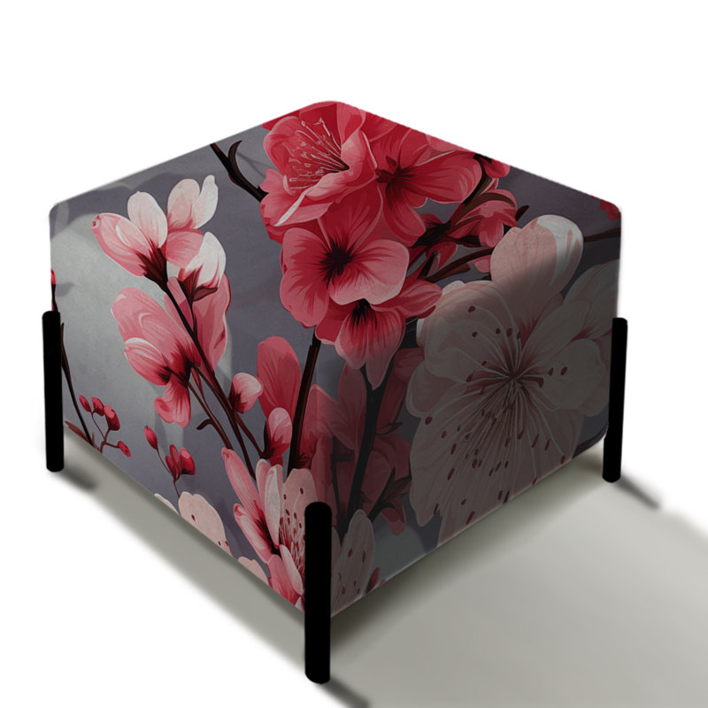 Cherry Blossom Delight - Repose-pieds carré oriental