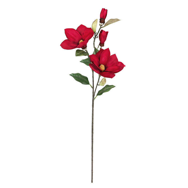 Fleur de magnolia artificielle, Rouge