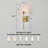 Modern Gold Dimmable Armed Wall Sconces