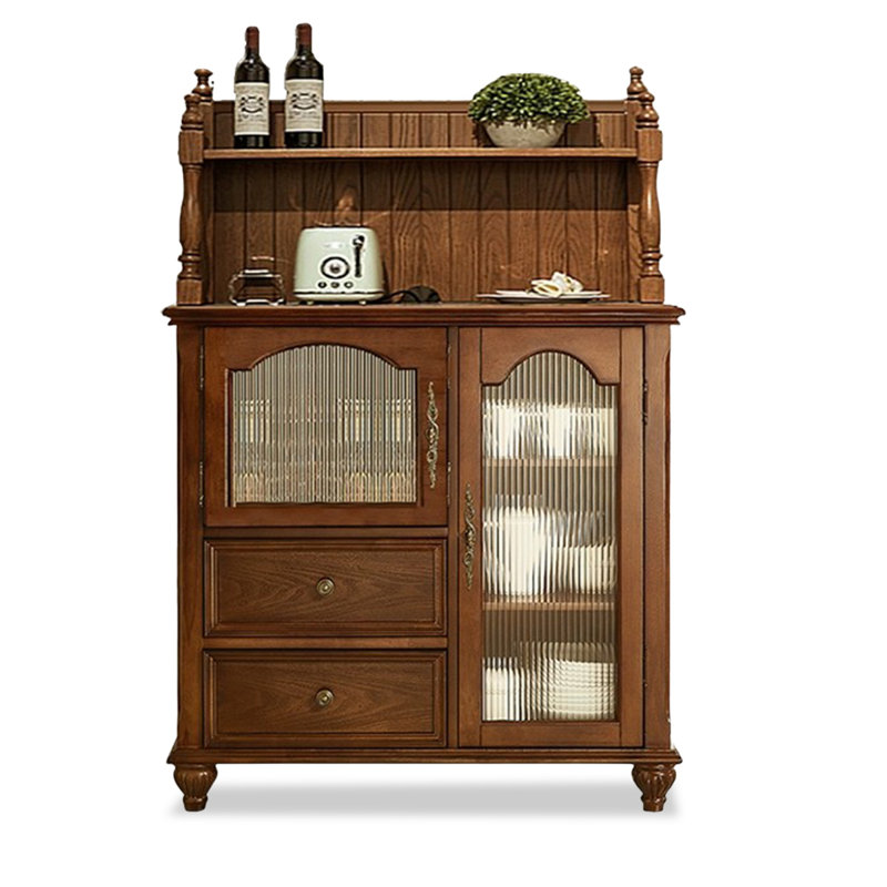 Buffet en cerisier massif, H 60,24 po x l 31,5 po x P 17,72 po, Cerisier