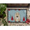 Tapis de porte d’extérieur anti-dérapant winter afghan hound