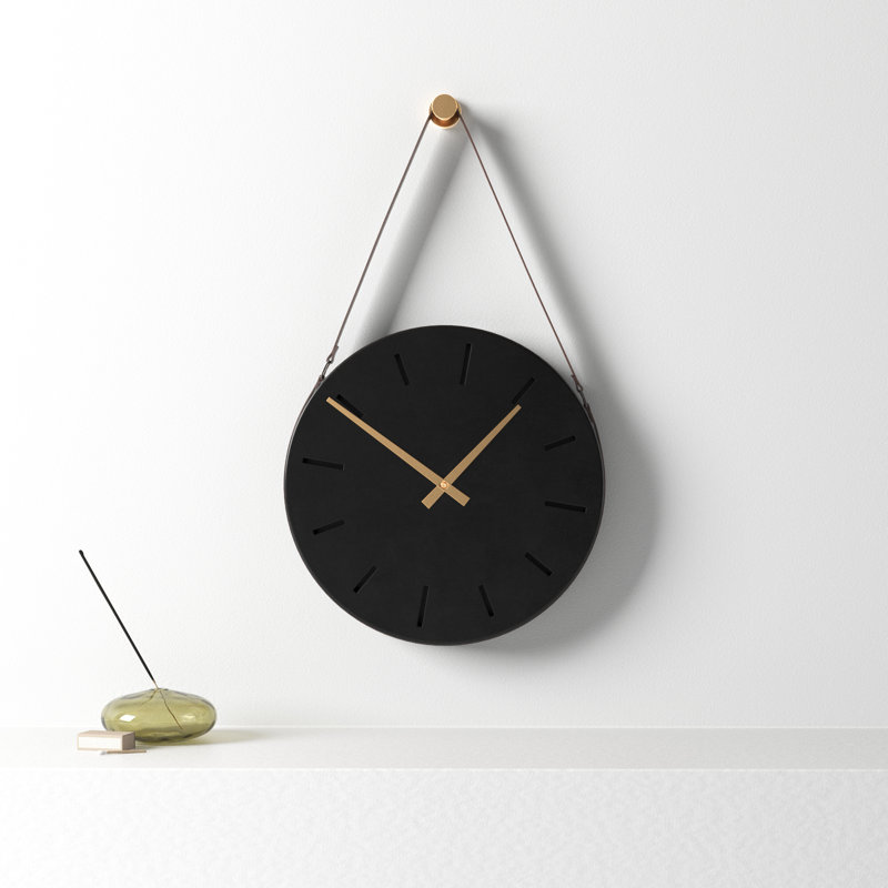 Metal Wall Clock, Black