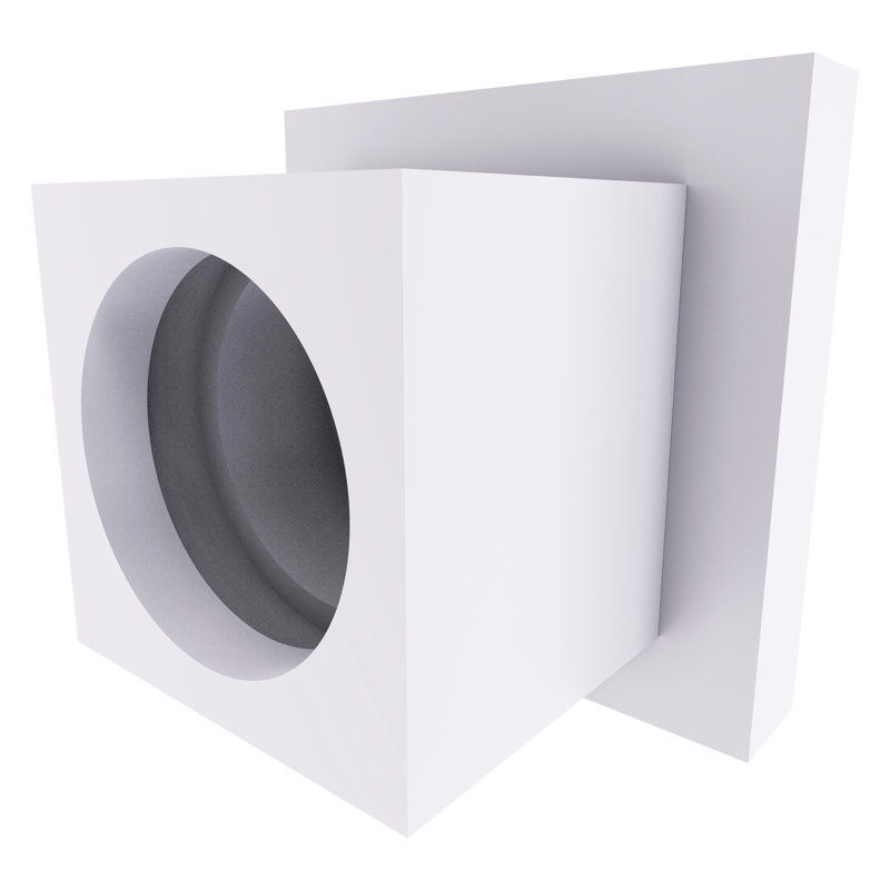 Supports de tringle de rideau de douche Haranu, Blanc mat