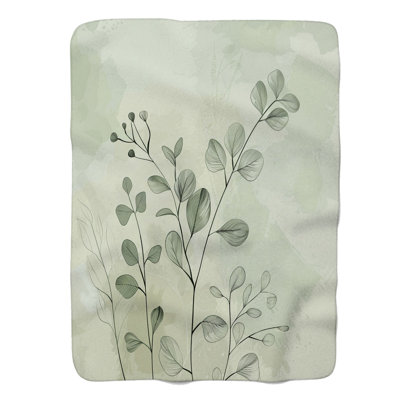 Rustic Wabi Sabi Green - 1 Piece Premium Blanket