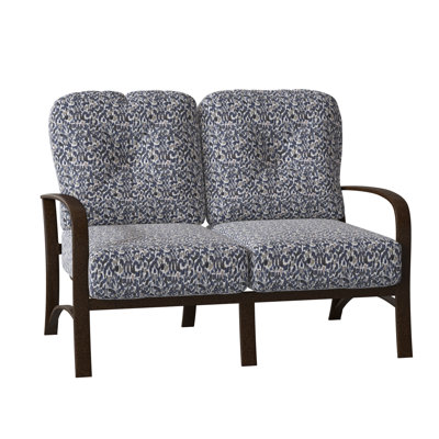 Fremont 51.5'' Wide Aluminum Loveseat with Cushions