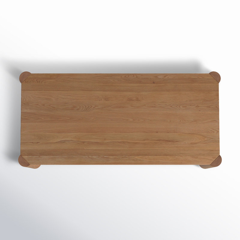 Solid Oak Dining Table, 36" W x 76" L, Natural
