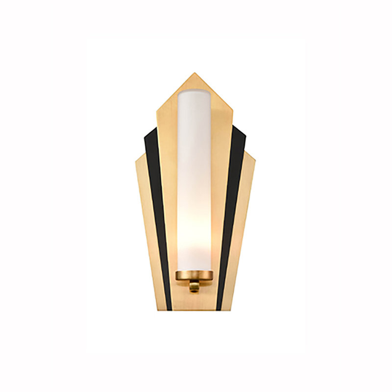 Boley Flush Mounted Sconce, Black/Gold