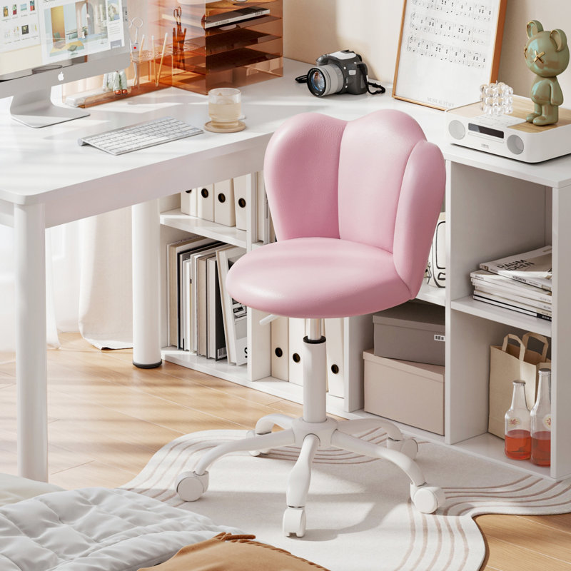 Office Chair, Pink Faux Leather