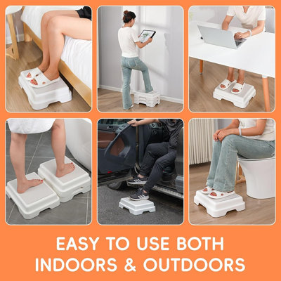 Shower Bath Step Stackable Bathtub Non Slip Safety Step Stool, I...