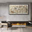 Art floral rétro botanique rétro, impression d'art panoramique horizontal abstrait, décoration de salon-102833149-111696437