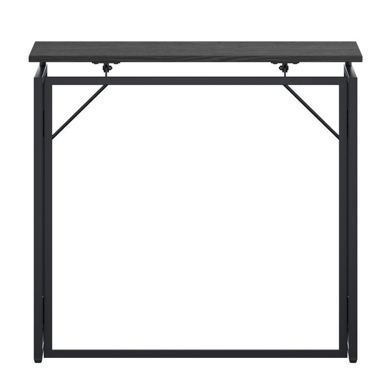 Table pliante compacte 31,5 ", table portative sans assemblage avec structure en acier robuste pour les petits espaces