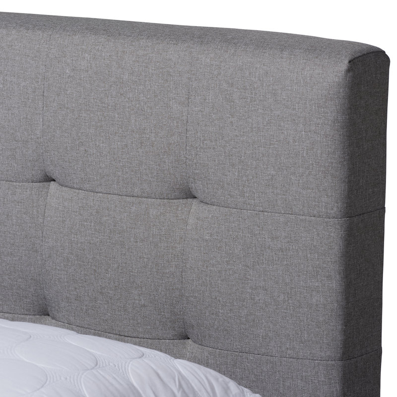 Ensemble de chambre avec lit plateforme 3 pièces Chaydenn, Grand, Gris clair