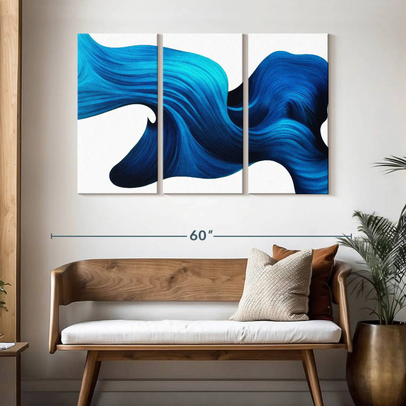 Avery Abstract Flowing Wave, 32" H x 50" W