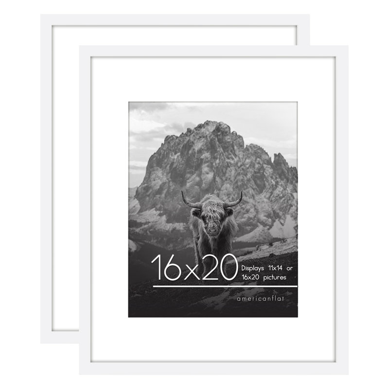 Cadre photo Andreyna, à suspendre au mur ou sur une table, Blanc, 11 po x 17 po