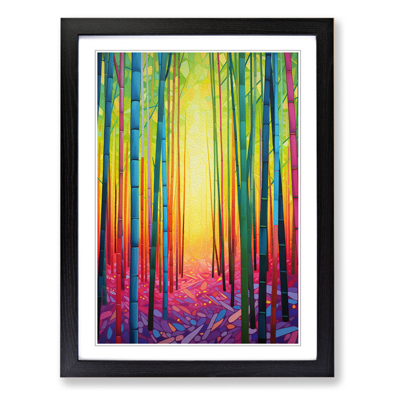 Single Picture Frame Print on Wood, Black Framed, 34cm H x 25cm W