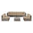 Euporie Wicker Fully Assembled 6 - Person Seating Group with Cushions