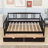 Full Size Wood Daybed with Dual Drawers and Slats-1111741281