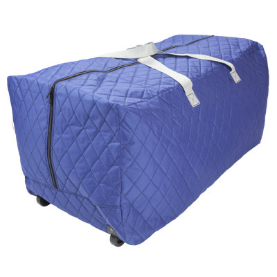 Ebern Designs Rolling Fabric Moving and Storage Bag, 50 Gallon Capacity, in Blue