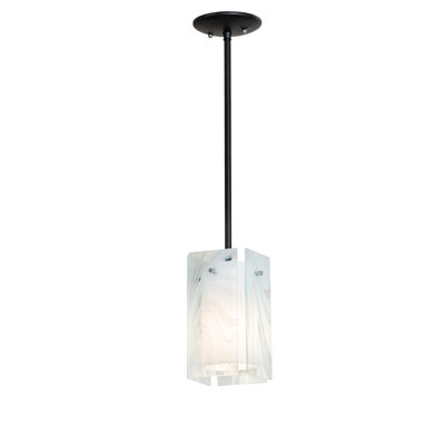 Luminaire suspendu cylindrique à 1 lumière Quadrato