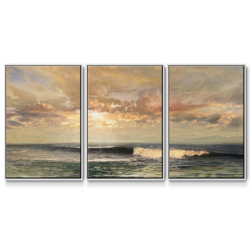 Serenity - 3 pièces avec cadre flottant, Blanc, H 36 po x l 75 po x P 2 po