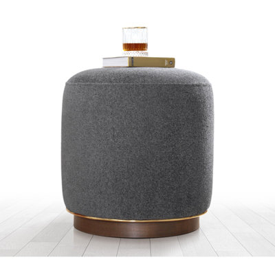 Ingun 16.5" Wide Cylinder Pouf Ottoman