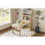 Buffet compact 33,5 x 15,7 x 69 pouces avec huche et table de salle à manger pliable, armoire multifonctionnelle avec tablette de rangement et crochets latéraux pour petits espaces, studio, appartement, naturel