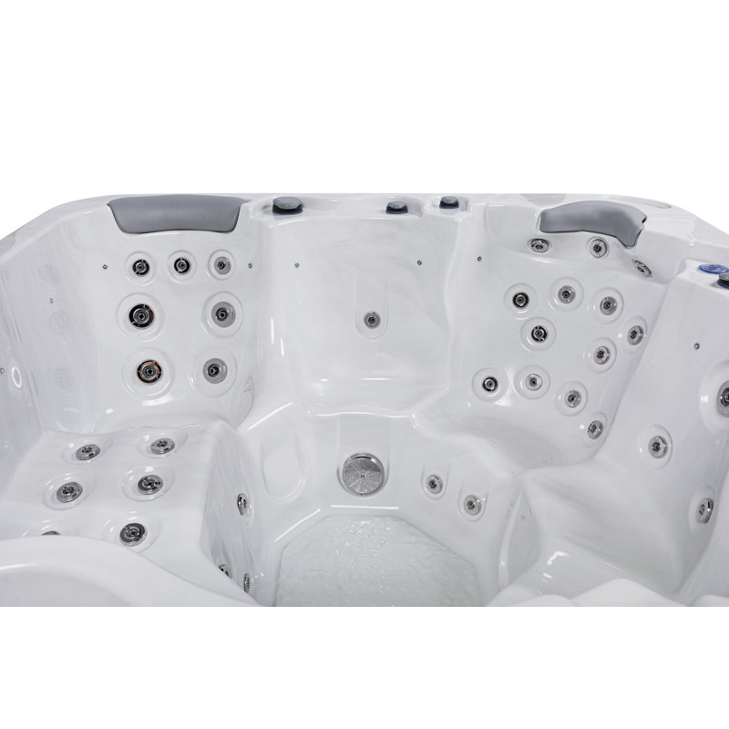 Buenospa Jersey 6-Person Square Hot Tub with 46 Jets
