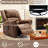  Manual Swivel Rocker Recliner With Heat And Vibration, 360° Swivel Glider Rocking Recliner, Ergonomic Lounge Massage Recliner Chairs With Side Pockets & Usb Ports, Nut Brown-368619433