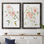 Carnet de croquis «Cottage Rose I», ensemble de 2 reproductions d'art