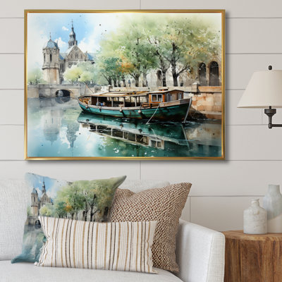 Paris Canal Saintmartin Reflections II - Cityscapes Canvas Prints