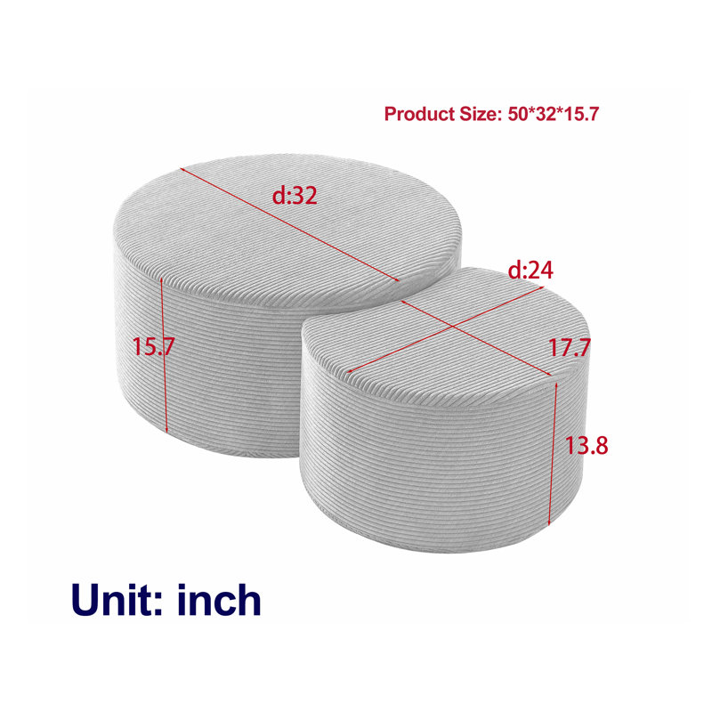 Ensemble de tables basses 2 pièces, Gris