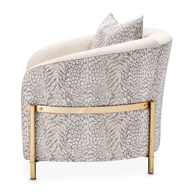 Lisbon 35.5'' Wide Chenille Barrel Chair