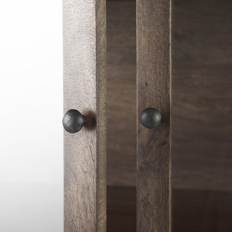 Arelius Curio Cabinet, Medium Brown