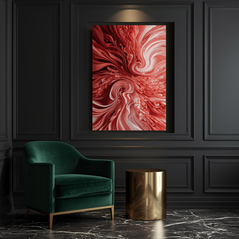 Art numérique sur toile, abstraction numérique 65, H 11 po x l 14 po