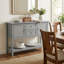 Buffet en bois avec tiroirs coulissants et compartiments de rangement cachés spacieux-1460498877