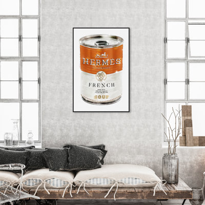 Fashion and Glam French Luxe Soup Soup Can - Reproduction d'art graphique sur toile tendue