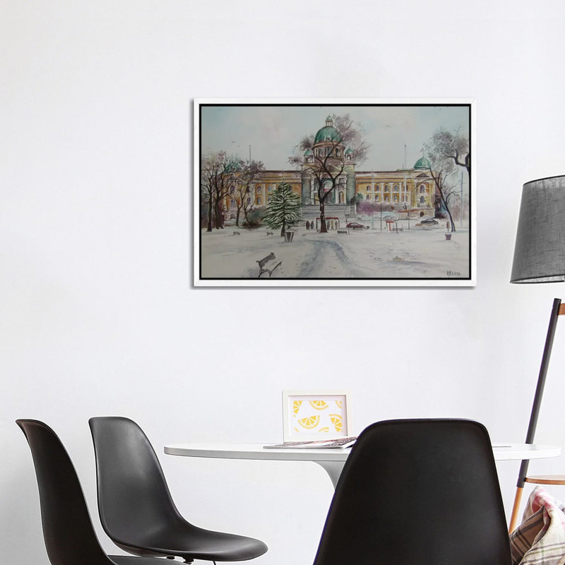 Winter White 1 Piece Wall Art on Canvas, 101.6 cm H x 66.04 cm W, White Floater Frame