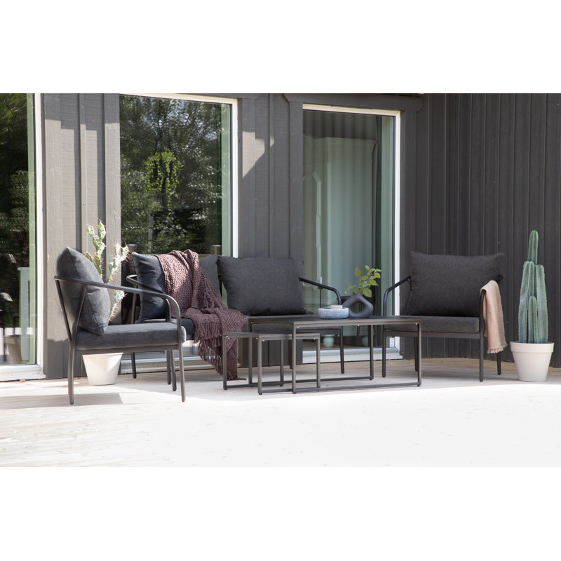 Poland Metal 5 - Person Seating Group with Cushions